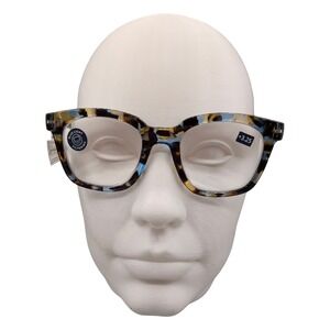 Peepers To the Max Blue Quartz Reading Glasses +3.25 Blue Light Filtering NEW